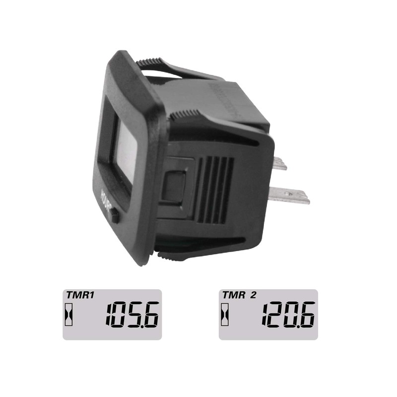 Jayron Digital LCD AC/DC 5V to 277V Hour Meter,Resettable Partial
