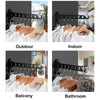 Aluminium Wall Clothes Rack Coat Hook Foldable Balcony 180° Rotating