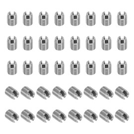 PATIKIL 40pcs Self Tapping Thread Inserts M4 x M6.5 x 8mm 303 Stainless Steel Thread Adapter Reducer Slotted Screw Repair Insert Nut Sleeve