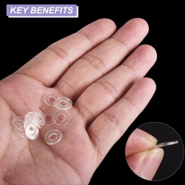 PATIKIL Nylon Flat Washers 5mm ID, 10mm OD, 1mm Thick M5 Metric Plastic Flexibility Gaskets Round Spacers-Applications for Faucet Valve Water Pipe Hose-[Qty 30 Clear]