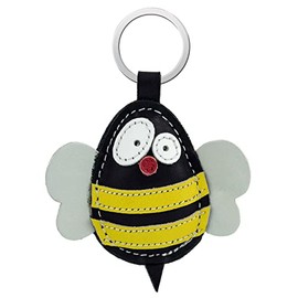 Simaru Animal strong key ring made of high-quality genuine leather, made in the EU, perfect for Christmas, birthday, anniversary, find your favourite animal, Bee