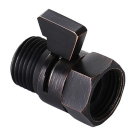 Tenfe Water Flow Control Shut Off Valve, Brass Adjustable Water Pressure Regulator for Hand Held Shower Head & Bidet Sprayer, Oil Rubbed Bronze Water Saver G1/2 Standard Connection