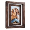 4x6 Rotating Floating Photo Frame - 360° Spinning Wooden Tabletop