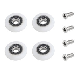 Qikuver 23 mm Shower Door Rollers, Pack of 4 Shower Door Rollers, Shower Cubicle Rollers, Replacement Parts, Shower Cubicles, Shower Door, Sliding Door, Replacement Rollers for Shower Cubicle Door,
