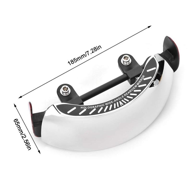 Espejo Retrovisor Holográfico para Motocicleta ABS Cromado Plata Cromado Espejo