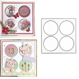 Rectangle Frame Metal Die Cuts,Square Hollow Round Circle Photo Frame Wedding Cutting Dies Cut Stencils Template for DIY Photo Decorative Embossing Paper Dies for Scrapbooking Card Making
