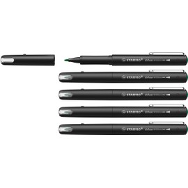 STABILO dr!ver - Premium Felt-Tip Pen - Medium - Pack of 5 - Green