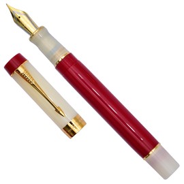Ranvi Jinhao 100 Fountain Pen, Medium Point, Gold Trim, Red