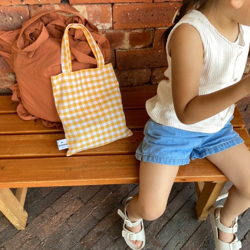 Kokoni Plus Gingham Check Mini Bag, beige brown