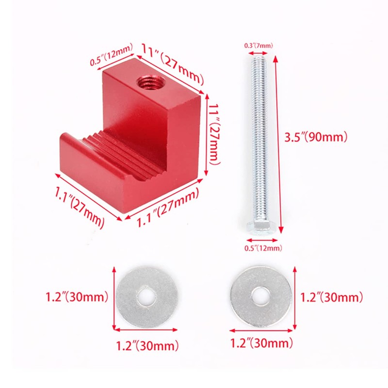 Helonge Car Truck Toolbox Mounting Kit, 2 Pack Tool Box