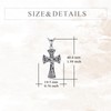YONFQE Jesus Cross Necklace Sterling Silver Pendant Celtic Knot Cross