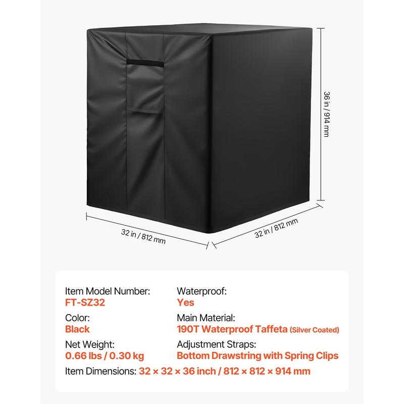 VEVOR Air Conditioner Cover, 32 x 32 x 36 inch