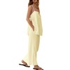 Yanekop Linen Sets for Women 2 Piece Pants Summer Outfits