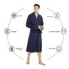 U2SKIIN Mens Cotton Robe Lightweight Knit Bathrobe(Navy Blue, L/XL)