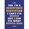 Registered Dietitian Gifts: Lined Blank Notebook Journal, a Funny and