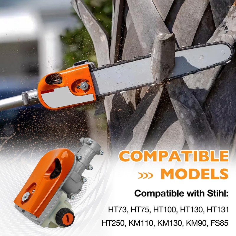 HQPASFY Gear Head Pole Saw Gearbox Compatible with Stihl HT73