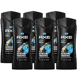 AXE Alaska XL 3-in-1 Shower Gel & Shampoo for Long-Lasting Freshness and Fragrance Pack of 6, Men's Shower Gel for Body Face Hair Wash, Shower Gel Dermatologically Tested