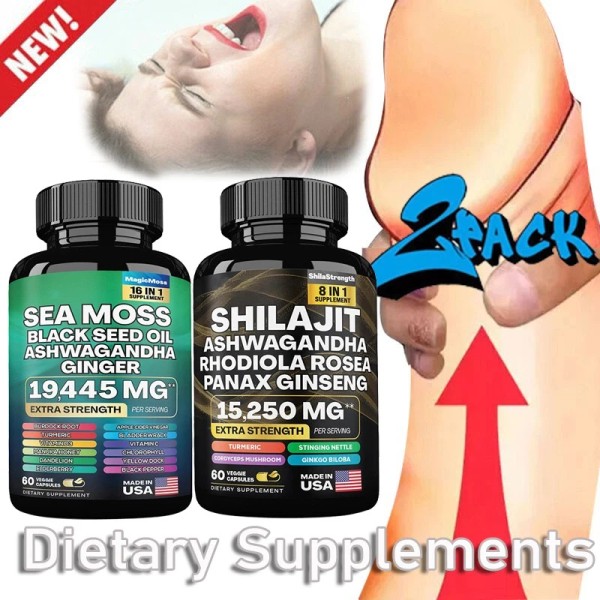 Unbranded Sea Moss & Shilajit (Black Seed Oil, Turmeric, Ashwagandha,
