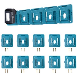 KETTKEL 10 Pack Battery Holder for Makita 18V Battery Mount Wall Mount Dock Holder Fit for BL1860 BL1850 BL1840 BL1830 with 20 Screws