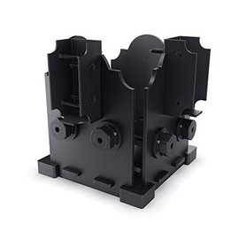 Ozco 56672 Laredo Sunset 6x6 Post Base Twin Rail Saddle, Black Galvanized Steel (1 per Pack)