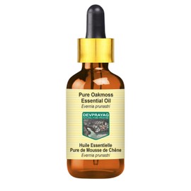 Devprayag Pure Oakmoss Essential Oil (Evernia prunastri) with Glass Dropper Natural Therapeutic Grade Steam Distilled 5ml (0.16 oz)