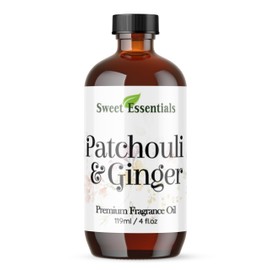 Patchouli & Ginger, 4oz Premium Fragrance Oil, Aromatherapy, Diffuser, Crafts, Soap, Home Scents, Bath & Body, DIY Parfum and Much More. Versatile & Long-Lasting by Sweet Essentials