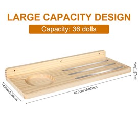 CXWZRU for Tonies Shelf Wooden Display Shelf Wall Floating Shelves Toy Storage Compatible Charging Station for Kid's Room, 1 Tier