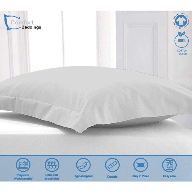 Comfort Beddings Premium Quality Pillowcovers 100% Cotton Blend Square Pillow