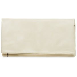 CASPAR TA392 Elegant Women's Envelope Clutch Bag Evening Bag - Off-White -