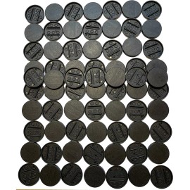 Impact! Miniatures 30mm Flat Multi-Purpose Bases for Miniatures (roughly 1.2") - Black Plastic - (A - 2000