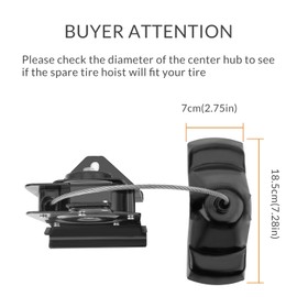 WZYJGTOP Spare Tire Hoist Winch Assembly Replacement for GMC Sierra Silverado 2500HD 2500 3500 Classic 3500HD 3500 2003-2010 – Compatible with OEM# 924-502, 19259450, 25792480, 25912261, 25974844