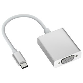 Nazaz High Quality USB-C to VGA Adapter Compatible with Thund er Bolt 3 Converter Type C Male to VGA Female for Laptop, Smartphone and Tablet, Resolution 1080P HD