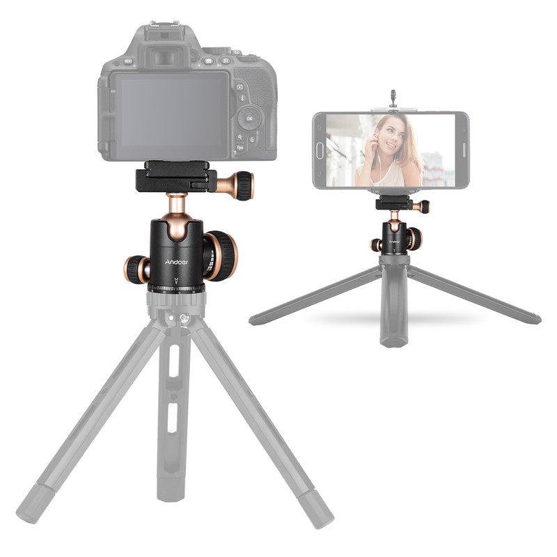 Andoer Q30 CNC Panorama Tripod Ball Head Aluminum Alloy Material