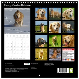Happy Golden Retriever (Wall Calendar 2026 12" x 24" / 30 x 60 cm (open)) CALVENDO 12 Month Wall Calendar