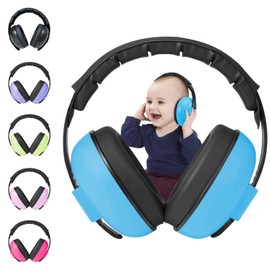 Orejeras Antiruido Para Niños,Orejeras De Protección Auditiva Para El Aprendizaje Del Sueño Para Niños,Protección Auditiva Cómoda Y Diseño De Esponja Con Reducción De Ruido (Azul)