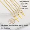 RWQIAN Stainless Steel Cross Necklace for Men gold Cross Necklace