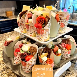 600Pcs Cocktail Picks Toothpicks for Appetizers 4.7" Fancy Gold and Pink Ball Bamboo Skewers Wood Food Sticks Decor for Party Fruit Drinks Sandwich Wooden Charcuterie Boards Accessories