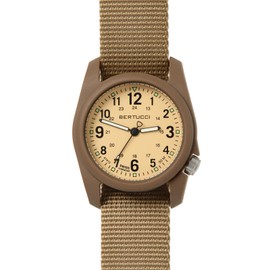 BERTUCCI® Field Watch - DX3 Field™ - Coyote Dial/Dk. Khaki Case/Coyote Nylon Band 11021, Coyote, Casual, Military, Sport