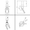 Poppstar 2x High-Quality Cable Lugs, Fork Plug for electrical connection