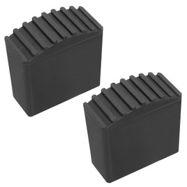 PATIKIL Step Ladder Foot Mat, 2 Pack Herringbone Ladder Feet Cover Non-Slip Rubber Cap Thick Ladder Leg Accessories Replacement for Ladder Protection, Black