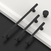 Coinkoly 10 Pack 3-3/4''(96mm) Matte Black Cabinet Handles Kitchen Black