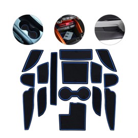 BIXUAN Stonic Rubber Mat Compatible with Kia Stonic 2018-2021 2022 2023 2024 Non-Slip Cup Holder Mats Car Dashboard Accessories Centre Console Door Groove Mat Pack of 15