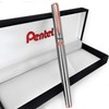 Pentel Sterling Symphony Silver Barrel Rollerball Black Ink Pen