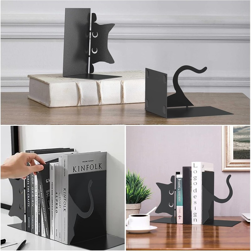 Cat Bookend, Desktop Bookshelf, Firmly and Never Fall, Desktop Organization,