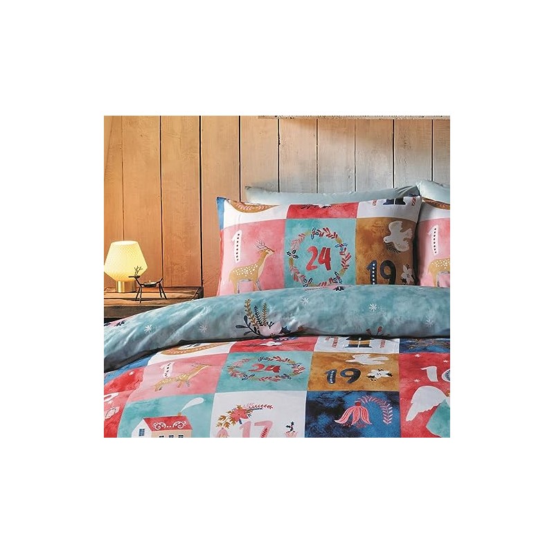 Rapport Home Christmas Advent Calendar Single Reversible Microfibre Duvet Cover