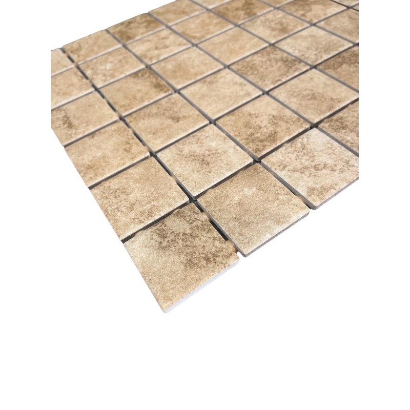 2x2 Stone Look Ceramic Tile Chateau Cape Coast Mosaic Wall
