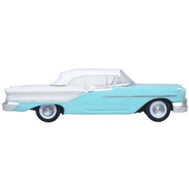 DCD 1957 Oldsmobile 88 Convertible Diecast Model Car Banff Blue Alcan White White 1/87 Scale Metal Toy HO Scale Oxford Design