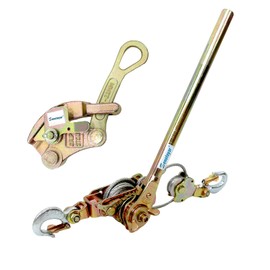 Zipline Tensioning Kit, Come Along Winch 4400lbs with Cable Grip Steel Wire Puller Tools& 2 Hooks, Portable Steel Cable Puller for 3/16" to 1/2" Cable, Cable Winch Puller