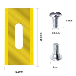 Kjzeex Replacement Robot Lawnmower Blades for Robotic Lawnmower, 32 Pack Lawn Mower Blades for Husqvarna Automower/Gardena Robotic (Gold)