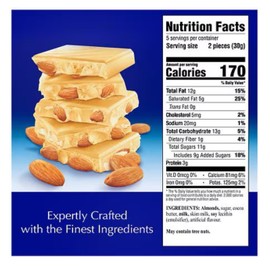 Lindt 🟢 New Lindt Classic Recipe Whole Almonds White Chocolate Pieces 5.3oz (1-Bar)